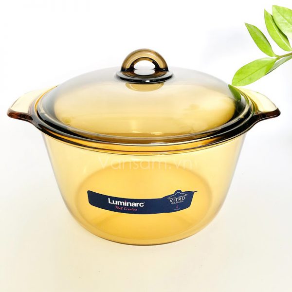 Luminarc Vitro Blooming Heat-Resistant Glass Cooking Pot (2L)