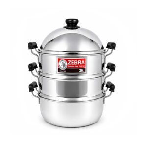 Bộ nồi xửng hấp 3 tầng inox 304 Zebra 26cm