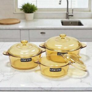 Bộ 3 nồi thủy tinh Visions VS-336/CL1 sản xuất tại Pháp