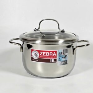 Nồi inox 304 Zebra Extreme nắp kiếng 18cm 162096