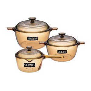 Bộ 3 nồi quánh thuỷ tinh Visions VS-112