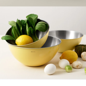 Bộ 3 thố inox 304 Edelkochen Hàn Quốc màu vàng