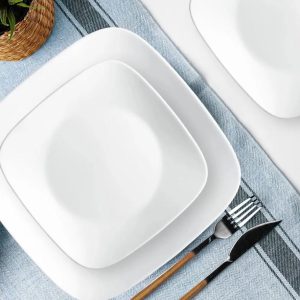 Dĩa vuông Corelle Winter Frost White 2213-N-LP - Made in USA