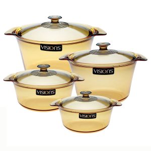 Bộ 4 nồi thuỷ tinh Visions Flair VSF-1235 sản xuất tại Pháp