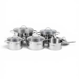 Bộ 5 nồi 3 đáy inox 304 Fivestar nắp kính